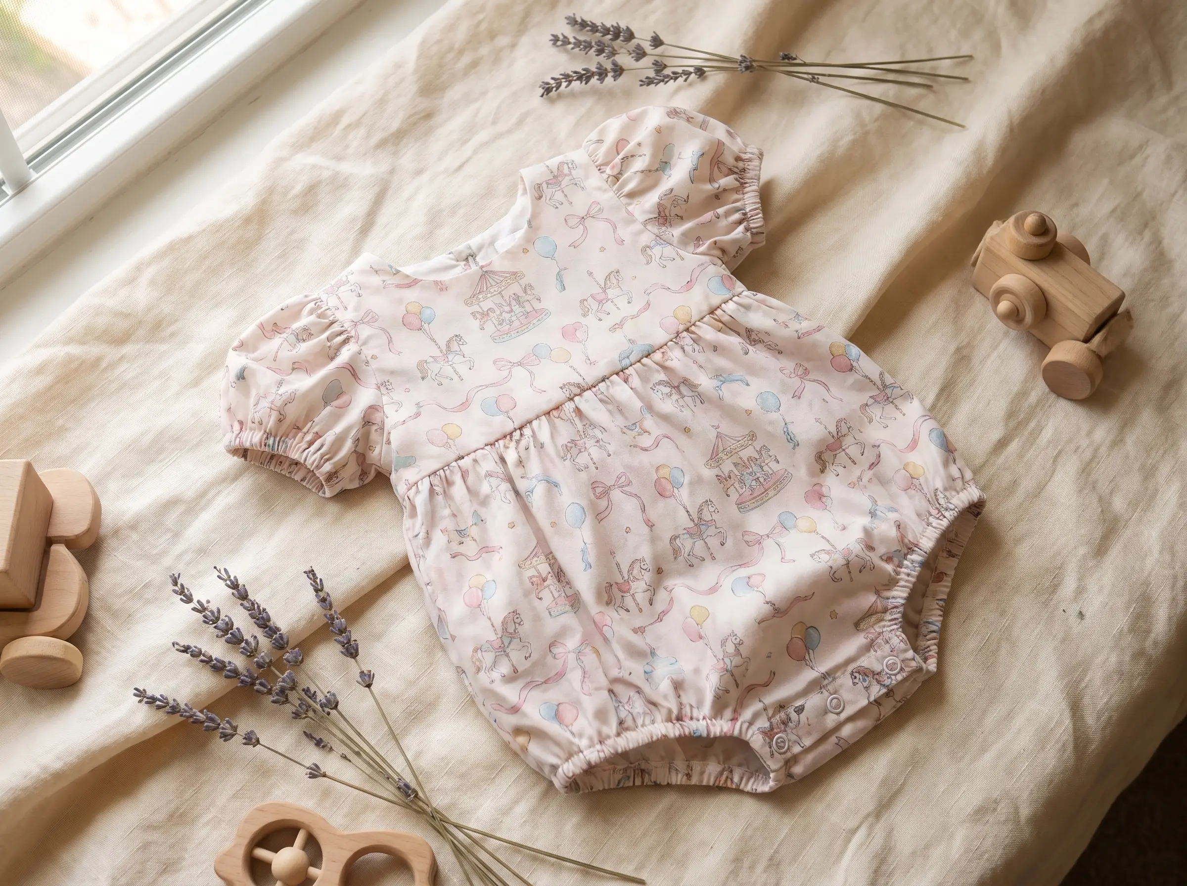 Angel Dear Classic Puff Sleeve Carousel Bubble