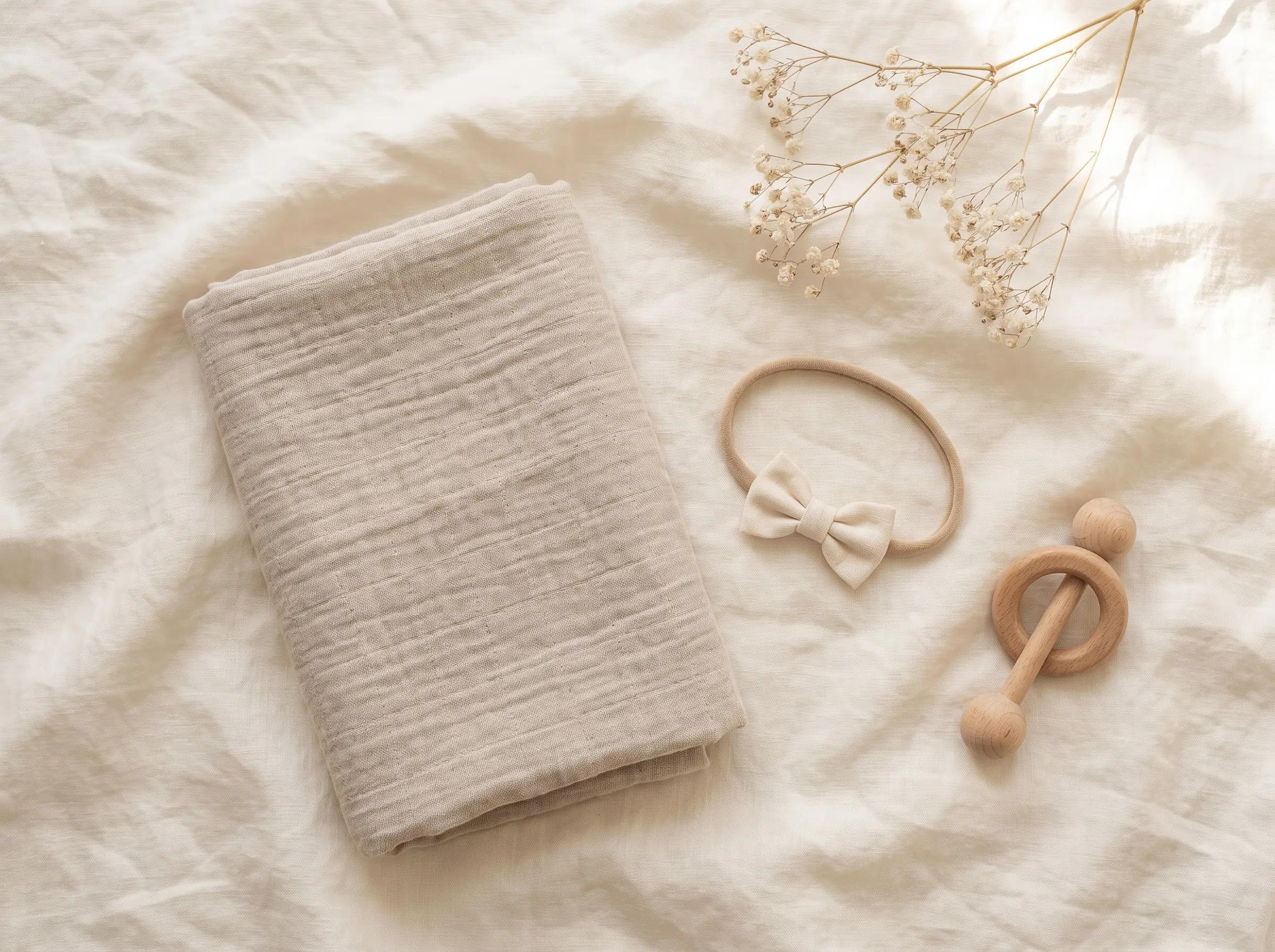 NB Swaddle Bow Pink