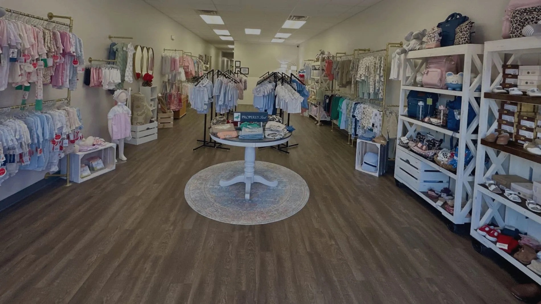 The spacious From Bumps 2 Babies boutique floor in downtown Enterprise, AL